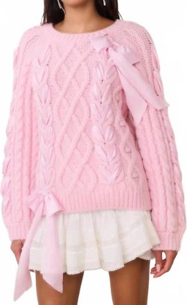 LoveShackFancy Kloss Pullover In Ballet Slipper