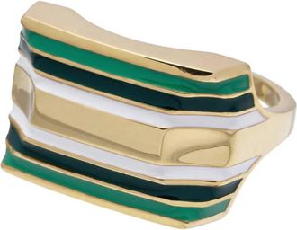 Aliita Womens Colores Enamel Ring In Green