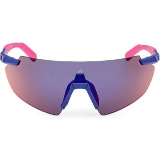 adidas 00mm Shield Sunglasses in Blue /Mirror Violet at Nordstrom