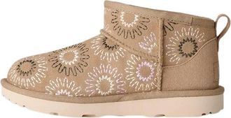 UGG Classic Ultra Mini Sun Stitch - Dames - Winterlaarzen - Beige - 37 EU - Wol - Schoenen