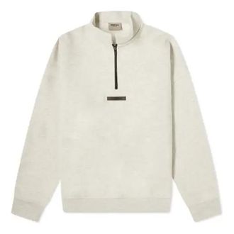 Fear of God Mockneck Half Zip Sweatshirt Light Heather Oatmeal 192SP212042F