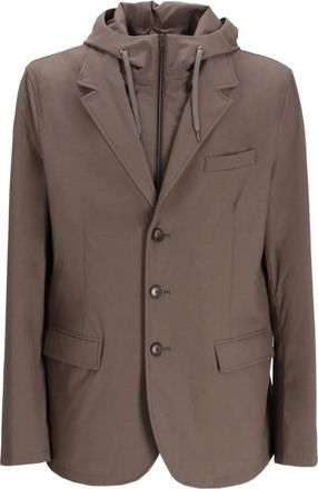 Herno Blazer con cappuccio - Marrone