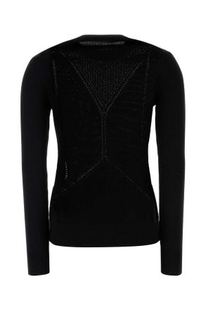 Jil Sander Womens Black Wool Blend Sweater 001 Exterior: Cotton Maglieria
