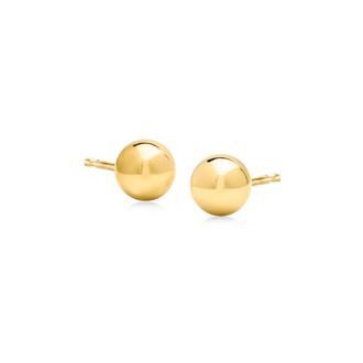 Canaria Canaria Italian 6mm 10kt Yellow Gold Ball Stud Earrings