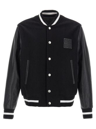 Givenchy Black Wool Leather Jacket