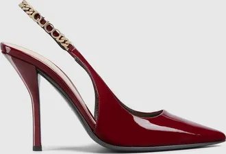 GUCCI ポインテッドトゥミュール ベージュ・レッド GUCCI ポインテッドトゥミュール ベージュ・レッド Women's