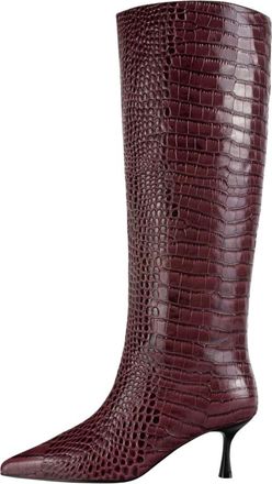 L37 Unieke Stijl Schoeisel - Dames - Laarzen met Hak - Rood - 37 EU - Schoenen