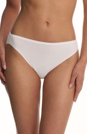 Natori Bliss Bare Cotton Bikini in White at Nordstrom, Size Xx-Large
