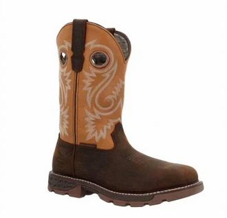 Georgia Boot Mens Carbo-Tec Flx 11 Waterproof Work Boot In Brown