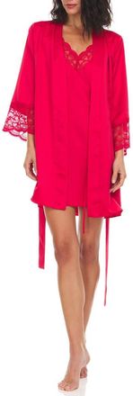 Flora Nikrooz Kit Matte Cover-Up Robe in Red at Nordstrom Rack, Size Large/x-Large