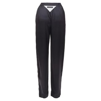 Alexander Wang silk mesh V logo lounge pants