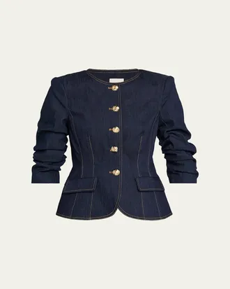 Cinq &agrave; Sept Denim Scrunched Chris Jacket