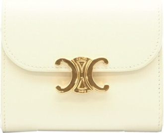 Celine Ivory Leather Wallet (Tri-Fold) (Pre-Owned)