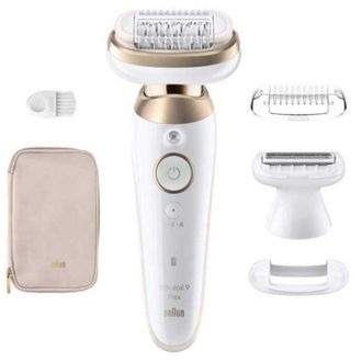 Braun Epiliatore elettrico Braun Silk-&eacute;pil 9 Flex - Epilazione Facile - 9-041 3D - Bianco / Oro