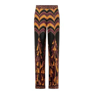 Pucci Pantalone Silk Twill - Dames - Straight fit broeken - Veelkleurig - S - Broeken