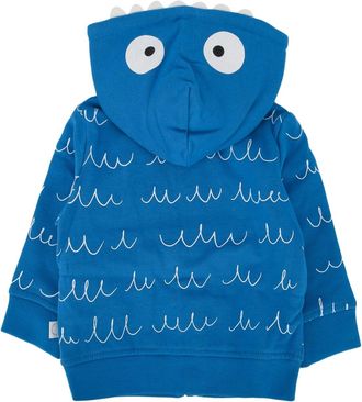 Stella McCartney Boys Cardigan Hoodie Blue Cotton