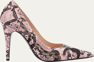Gucci Anita Python-Embossed Stiletto Pumps