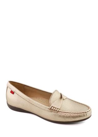 Marc Joseph New York Beverly Road Slip On Leather Loafer in Gold Metallic at Nordstrom, Size 10.5