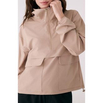 Lole Sofia Water Repellent Pullover Jacket in Sandshell at Nordstrom, Size X-Large