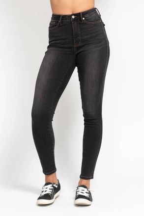 Judy Blue Tummy Control Skinny Jeans In Black & Blue
