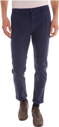 Daniele Alessandrini Jeans - Heren - Chinos - Blauw - W33 - Katoen - Broeken