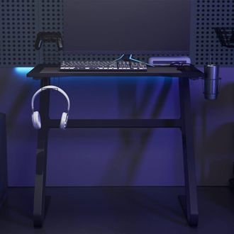 vidaXL Escritorio Gaming Con Patas En Forma De Zz Negro 90x60x75 Cm Vidaxl