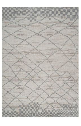 Jonathan Y Designs Asilah Moroccan Modern Diamond Area Rug in Light Gray at Nordstrom, Size 5Ft 0In X 8Ft 0In