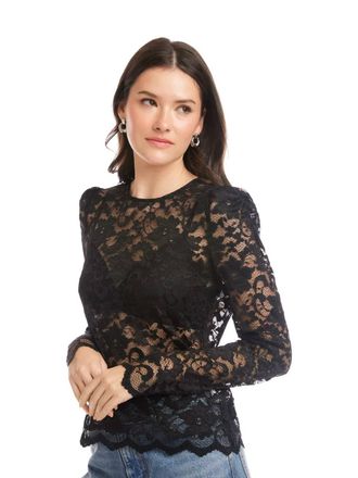 Fifteen Twenty Maylani Lace Top In Black