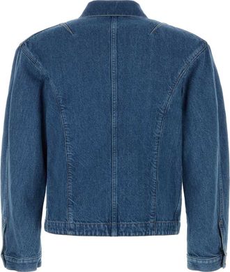 Jil Sander Mens Blouson Jacket Blue Cotton