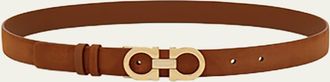 Ferragamo Donna Suede Double Gancini Belt