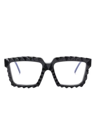 Kuboraum Occhiali K26 rettangolari - Nero