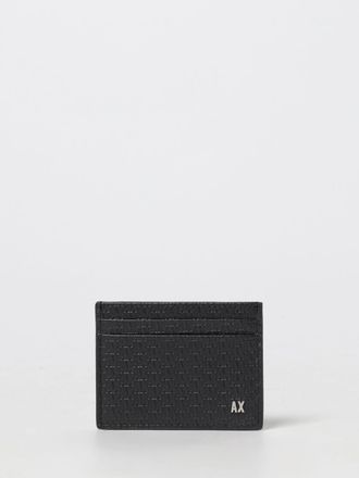A|X Armani Exchange Portacarte di credito Armani Exchange in pelle con logo goffrato