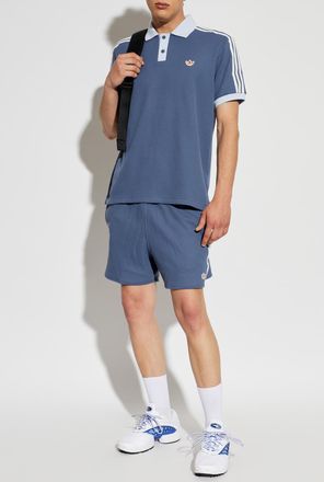 adidas Polo With Logo, Mens, Navy Blue