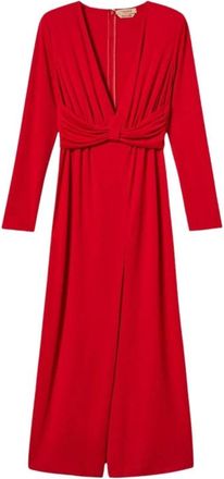 Twinset Midi Jurk - Dames - Casual kleedjes - Rood - L - Kleedjes