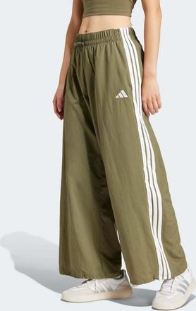 adidas adidas Sportswear - Essentials - Pantaloni stile parachute lifestyle verdi con 3 strisce-Verde