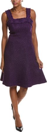 St. John Wool-Blend Tweed Midi Dress