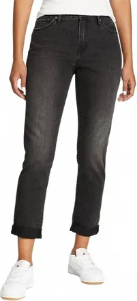 Eddie Bauer Boyfriend Mid Rise Slim Jeans - Plus In Washed Cinder Gray