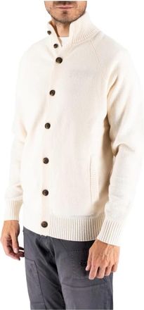 MC2 Saint Barth Lambswool Cardigan - Heren - Vesten - Wit - M - Wol - Truien & Vesten