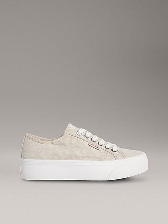Calvin Klein Logo Jacquard Platform Trainers