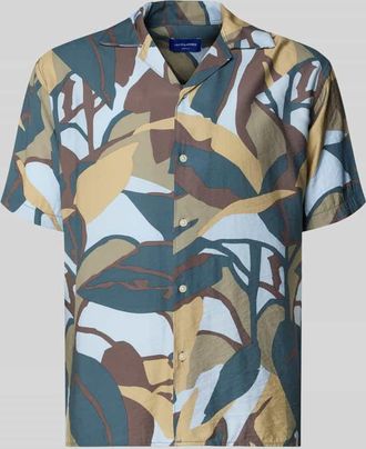 Jack & Jones Jack & Jones Regular Fit Freizeithemd im Allover-Look Modell TAVIRA MARSHALL in Oliv, Gr&ouml;&szlig;e XXL