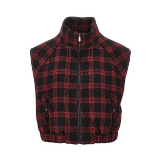 Pinko Tweed vest with Buffalo Check motif Woman 38