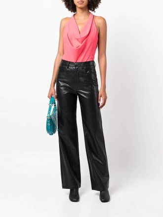 A.L.C. Dixon Draped Halterneck Top In Coral