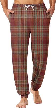 Generic Xmas Mens Pj Bottoms - Cozy Christmas Pajama Pants with Pockets, Elastic Waist for Warm Sleep & Home Lounge