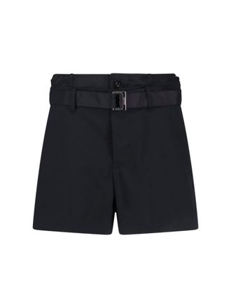 sacai Straight-Leg Black Trousers With Tailored Silhouette And Minimal Detailing