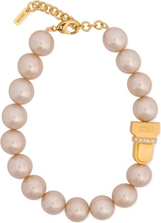Moschino Collana con perle sintetiche - Bianco