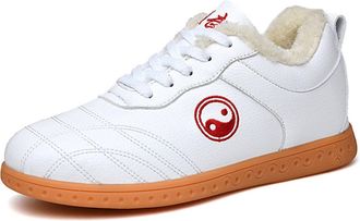 Generic Unisex Taekwondo Shoes, Martial Arts Sports Boxing Karate Taichi Lightweight for Kids Women Men Adult(White,9.5 UK)