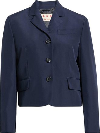 Marni Techno Wool Blend Jacket in 00B99 Blublack1 at Nordstrom, Size 36