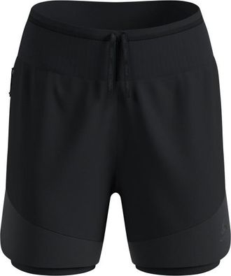 Odlo X-Alp Trail 5 Inch 2-in-1 Short Laufshorts f&uuml;r Damen | schwarz