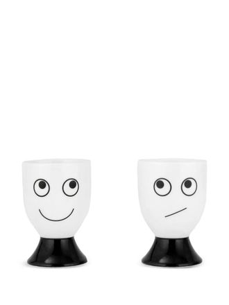 Anya Hindmarch Eyes egg-cup set (5cmx6.5cmx4cm) - White