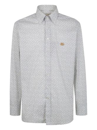 Etro paisley-pattern embroidered shirt - Neutrals